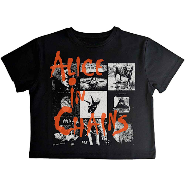 Alice In Chains Dam/Kvinnor Album Montage Crop Top XS Svart Black XS