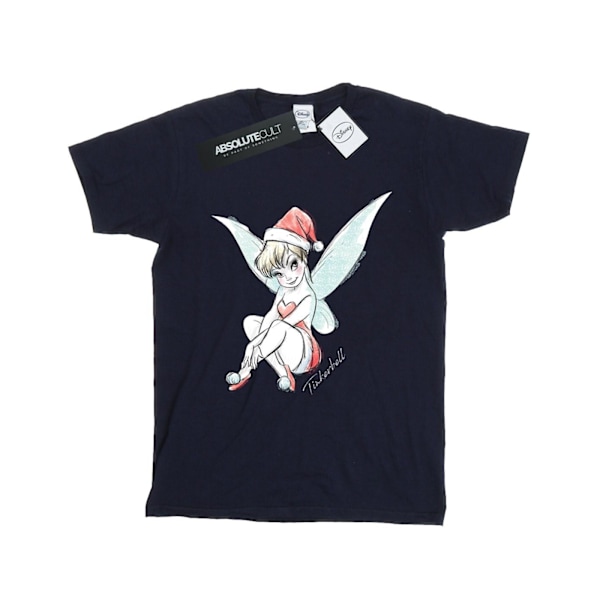 Disney Dam/Damer Tinkerbell Julfe Jultomte Bomull Pojkvän Navy Blue XL