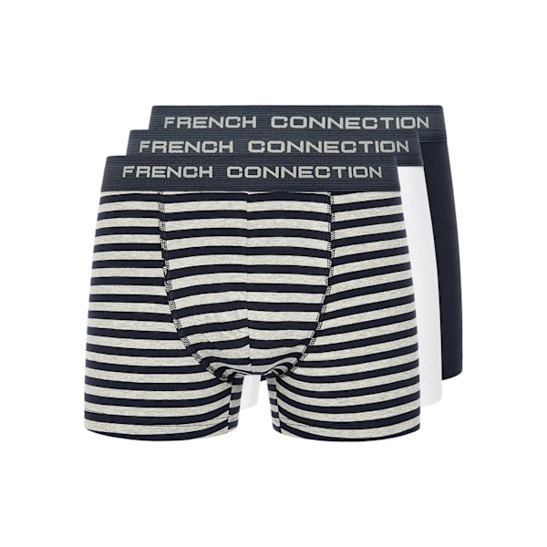 French Connection FC14 Boxerkalsonger för män (3-pack) L Svart/Vit Black/White/Grey L