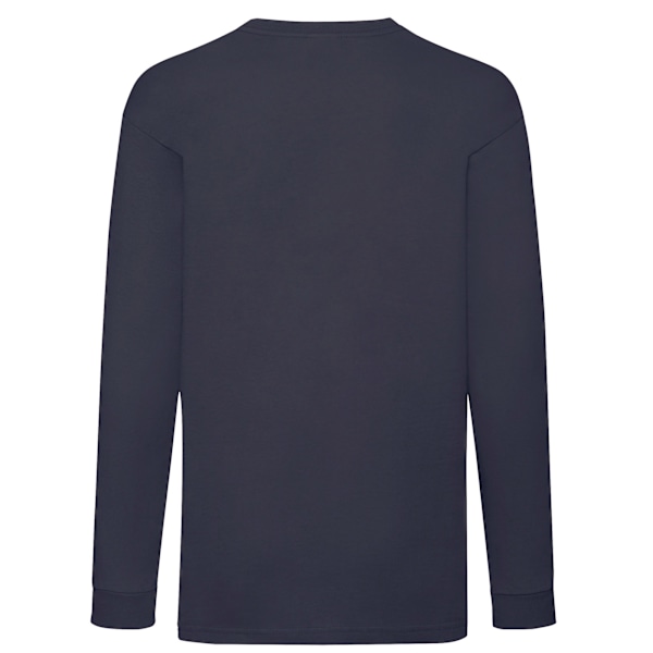 Fruit of the Loom Barn/Barn Value Langärmad T-shirt 5-6 Deep Navy 5-6 Years