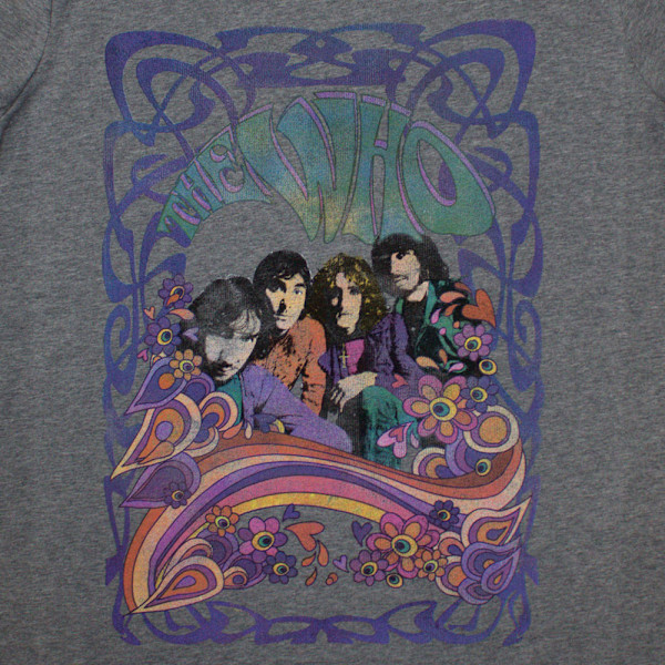 The Who Dam T-shirt med psykblommigt tryck L Grå Grey L