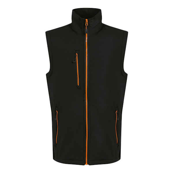 Regatta Navigate Softshell 2-lagers värmeväst för män M Svart/Orange Black/Orange Pop M