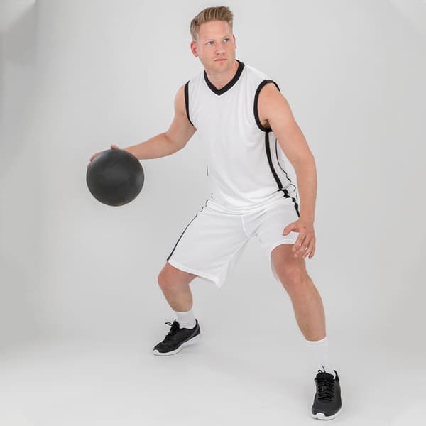 Spiro herr Quick Dry basketshorts S vit/svart White/Black S