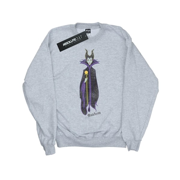 Disney Girls Sleeping Beauty Classic Maleficent Sweatshirt 5-6 Sports Grey 5-6 Years