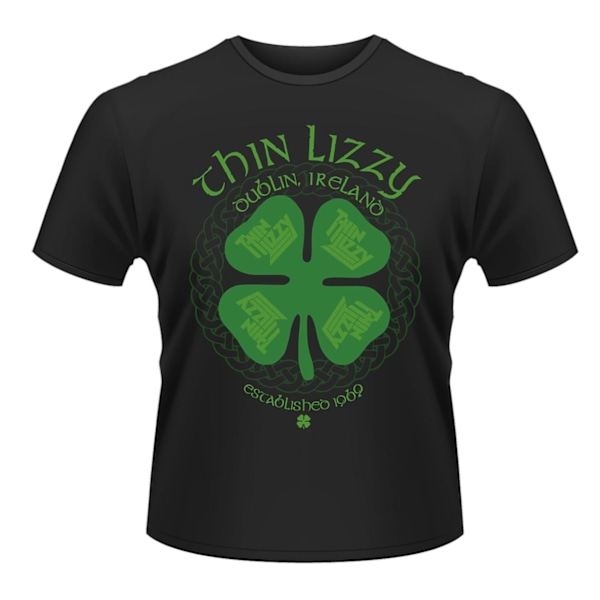 Thin Lizzy Unisex Adult Four Leaf Clover T-Shirt L Svart Black L