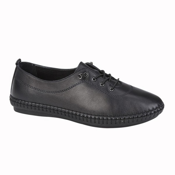 Mod Comfys Dam/Dam Läder Casual Shoes 4 UK Black Black 4 UK