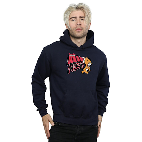 Tom And Jerry Herr Macho Mouse Hoodie M Marinblå Navy Blue M