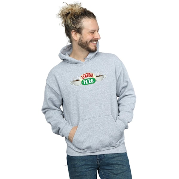 Friends Herr Central Perk Hoodie L Sportgrå Sports Grey L