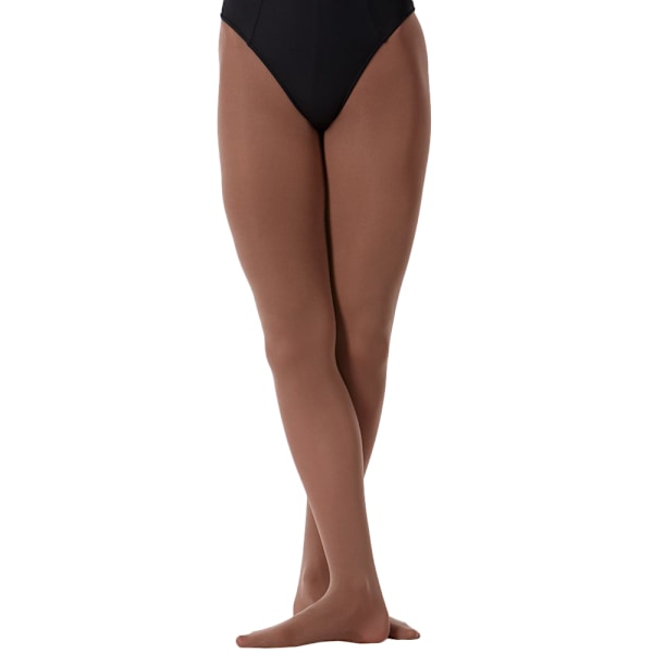 Silky Dance Girls High Performance Konvertibla Tå Dans Strumpbyxor Mocha Brown 5-7 Years