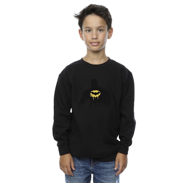 DC Comics Boys Batman Shadow Paint Sweatshirt 12-13 år Svart Black 12-13 Years