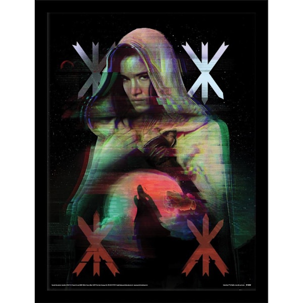 Rebel Moon Kora Glitch Inramad Poster 40cm x 30cm Flerfärgad Multicoloured 40cm x 30cm
