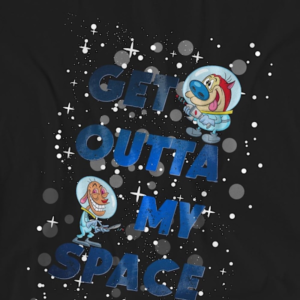 Ren & Stimpy Unisex Vuxen Get Outta My Space T-Shirt XXL Svart Black XXL