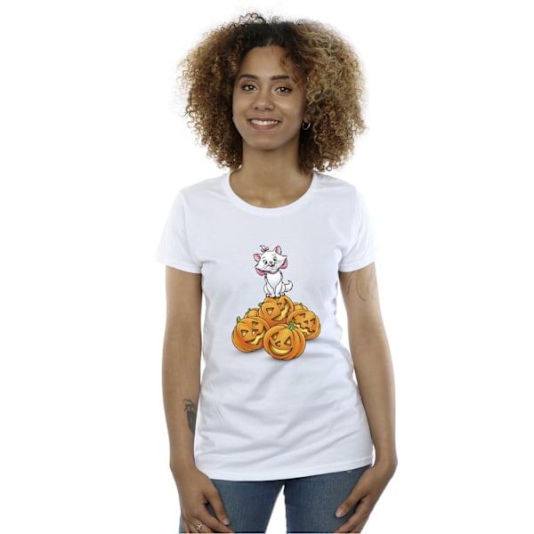 Aristocats Dam/Kvinna Marie Pumpa Bomulls Halloween T-shirt White XXL