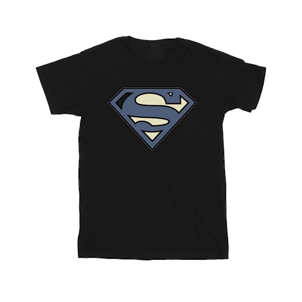 DC Comics Superman Indigo Blue Logo T-shirt 4XL Svart Black 4XL