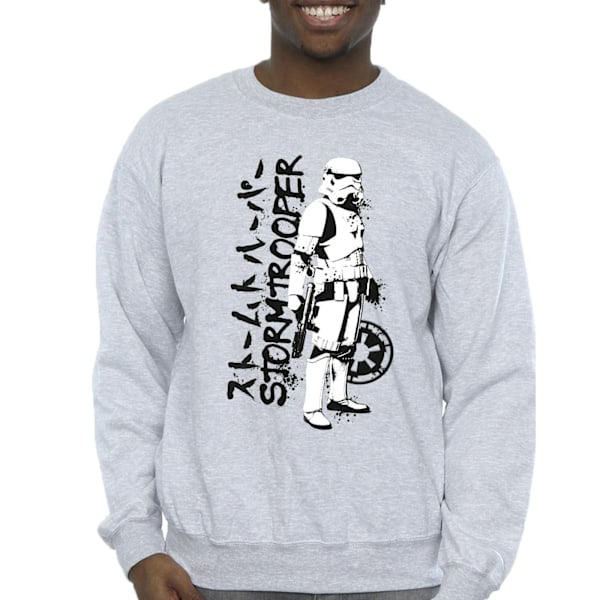 Star Wars Herr Sweatshirt Stormtrooper Japansk XL Sports Grey Sports Grey XL