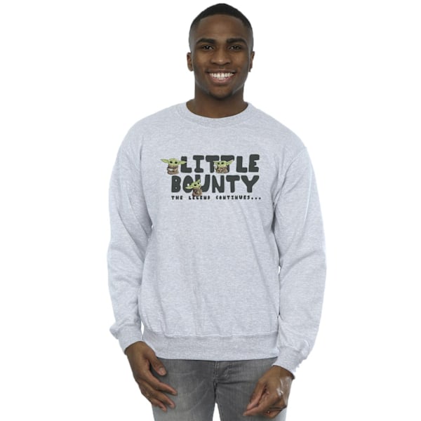 Star Wars The Mandalorian Mens Little Bounty Hunter Sweatshirt Sports Grey L
