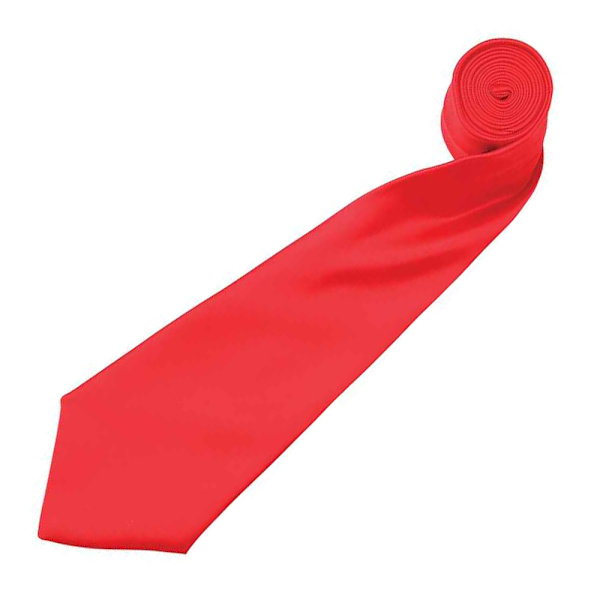 Premier herr enfärgad siden slips (smal blad) En storlek jordgubbe Strawberry Red One Size