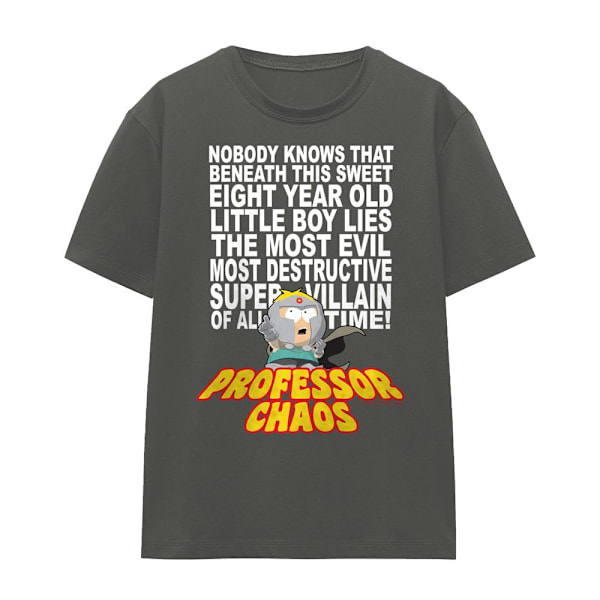 South Park Unisex Vuxen Professor Chaos T-Shirt S Kolgrå Charcoal S