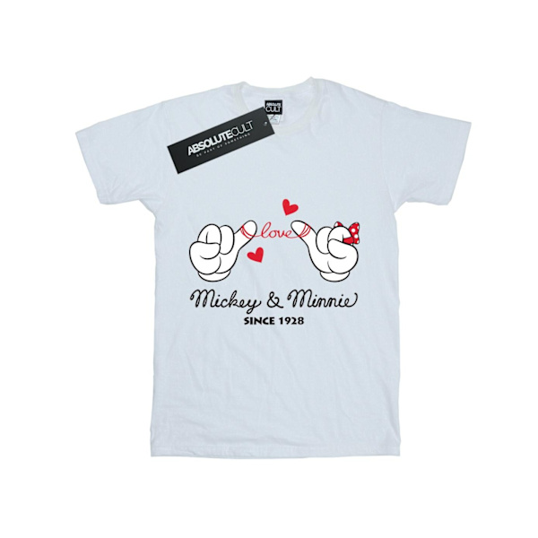 Disney Herr Mickey Mouse Love Hands T-shirt L Vit White L