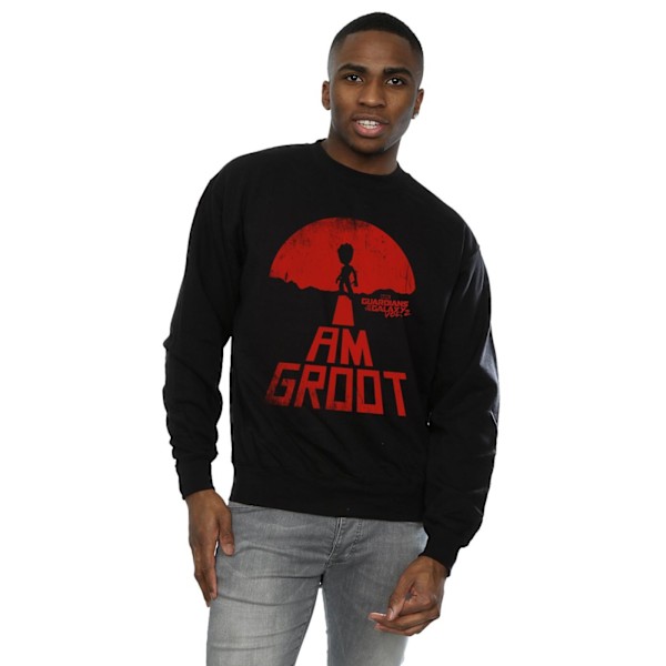 Marvel Herr Guardians Of The Galaxy I Am Groot Röd Sweatshirt M Black M