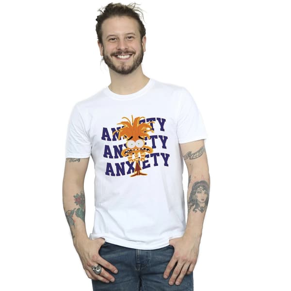 Inside Out 2 Anxiety T-shirt i bomull för pojkar 3-4 år vit White 3-4 Years