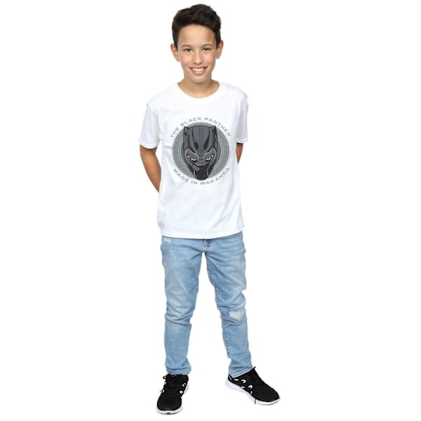 Black Panther Boys Made In Wakanda Bomull T-shirt 5-6 År Vit White 5-6 Years