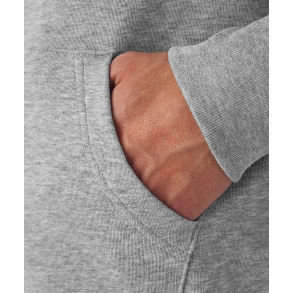 B&C Herr Ekologisk Hoodie med dragkedja XL Heather Grey Heather Grey XL