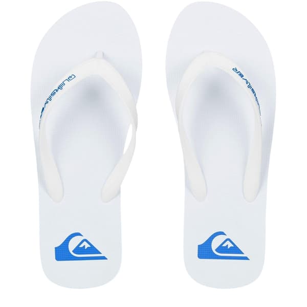 Quiksilver Herr Läder Flip Flops 11 UK Vit/Blå White/Blue 11 UK