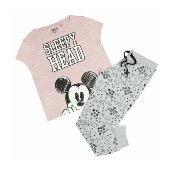 Disney Dam/Dam Sleepy Head Mickey Mouse Long Pyjamas Set X Pink/Grey/Black XXL