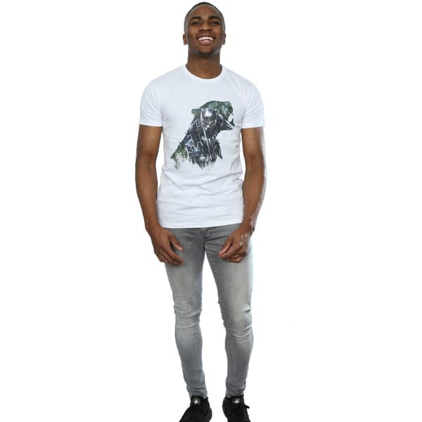 Marvel Herr Svart Panter Vild Silhuett T-Shirt M Vit White M