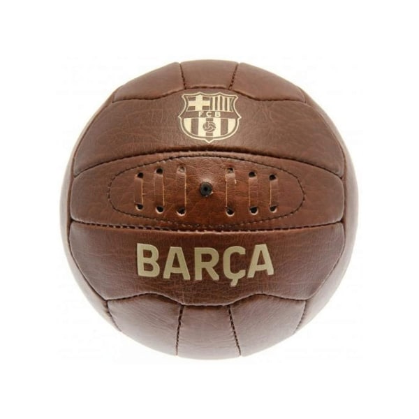 Barcelona FC konstläder Retro fotboll 5 brun Brown 5