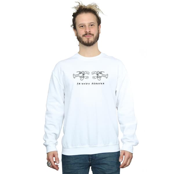 Friends Herr Lobster Logo Sweatshirt S Vit White S