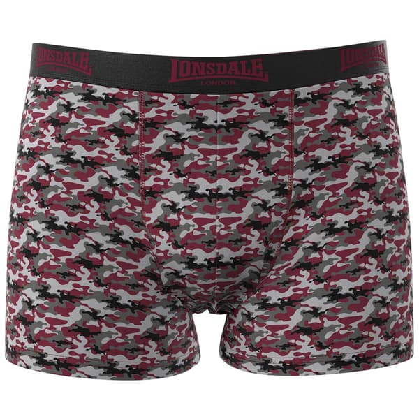 Lonsdale Boxertrosor för män (2-pack) S Rost/Svart Rust/Black S
