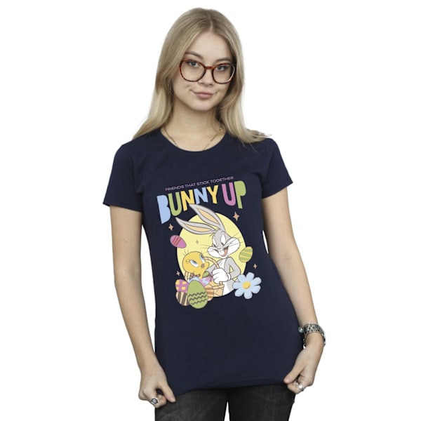 Looney Tunes Dam/Damer Bunny Up Bomull T-shirt M Marinblå Navy Blue M