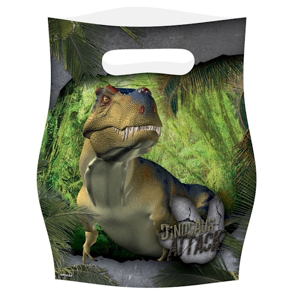 Amscan Dinosaur Attack Party Bags (8-pack) One Size Grön/Grå Green/Grey One Size