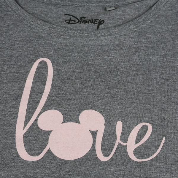 Disney T-shirt i bomull för damer/damer S Graphite Heather Graphite Heather S