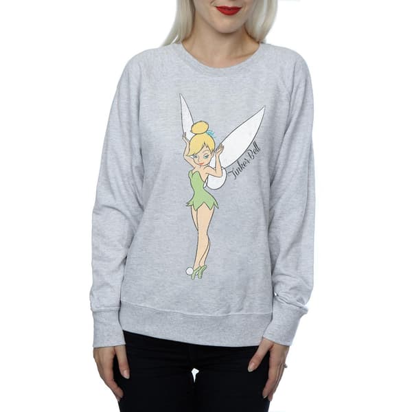 Tinkerbell Dam Klassisk Sweatshirt S Heather Grey Heather Grey S