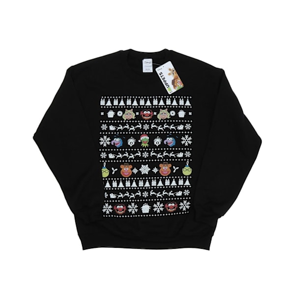 Disney Herr The Muppets Julhuvuden Sweatshirt 3XL Svart Black 3XL