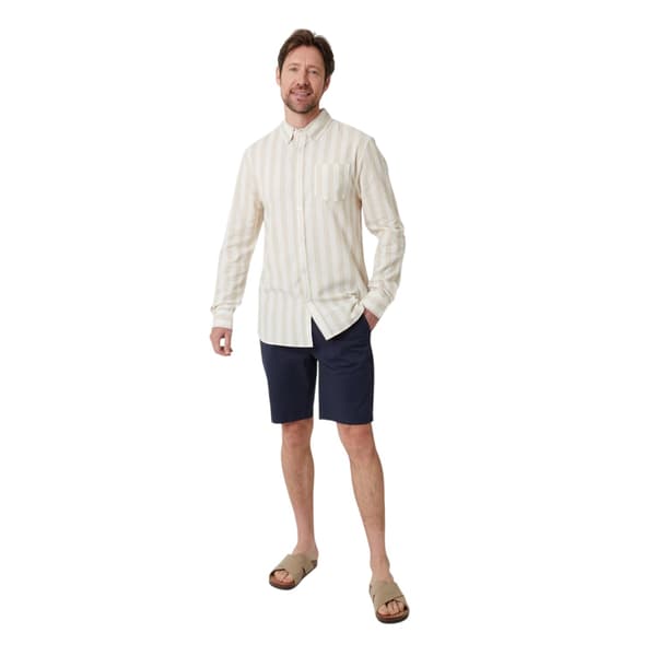 Saltwell Herr Oxford Regular Långärmad Button-Down Skjorta XL Stone/Ecru XL