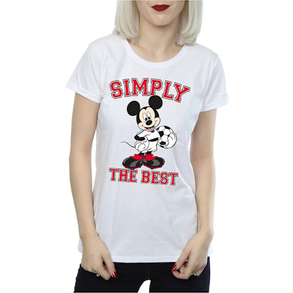 Disney Dam/Kvinnor Mickey Mouse Simply The Best Bomull T-Shir White S