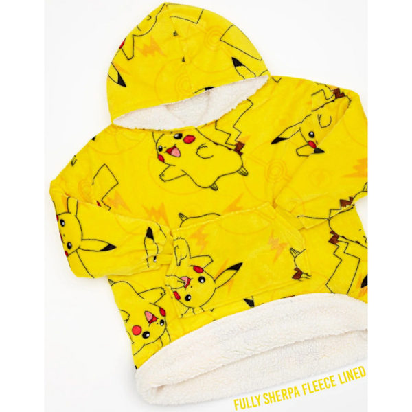 Pokemon Barn/Barn Pikachu Oversized Hoodiefilt En Storlek Yellow One Size