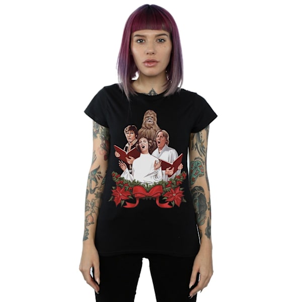 Star Wars Dam/Damer Jul Sånger Bomull T-Shirt XL Svart Black XL