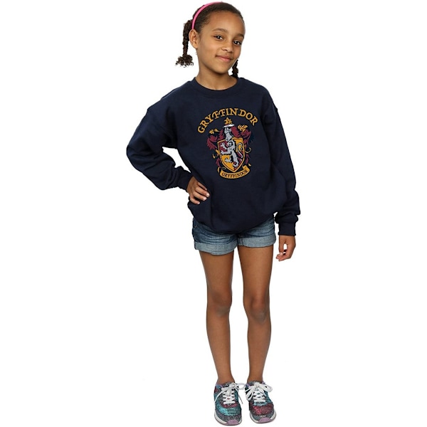 Harry Potter T-shirt för flickor Gryffindor Bomull 12-13 år Marinblå Navy Blue 12-13 Years