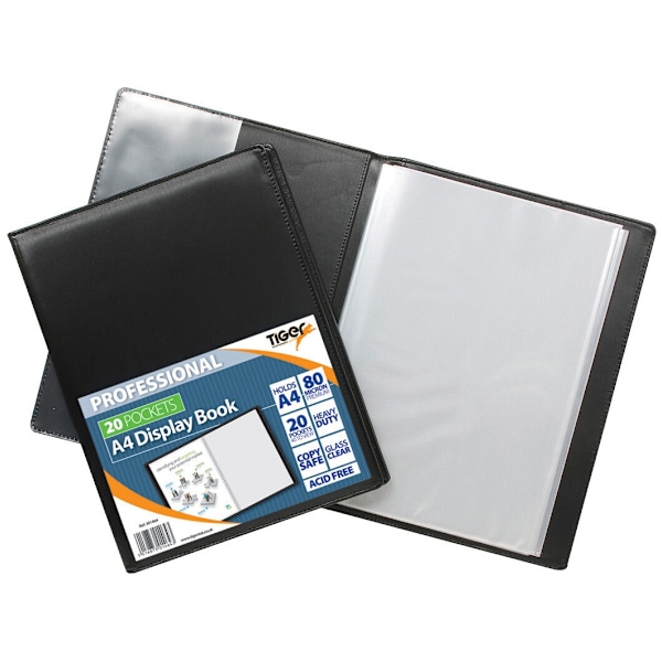 Tiger Stationery A4 Display Book A4 Svart Black A4