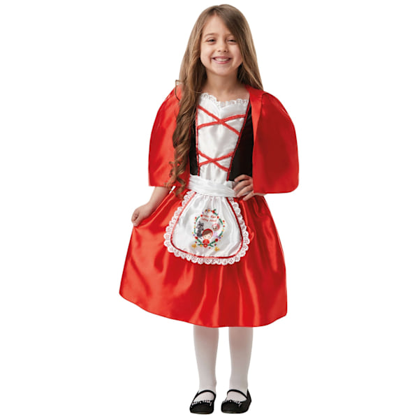 Bristol Novelty Flickor Rödluvan Kostym 9-10 År Röd/Vit Red/White 9-10 Years