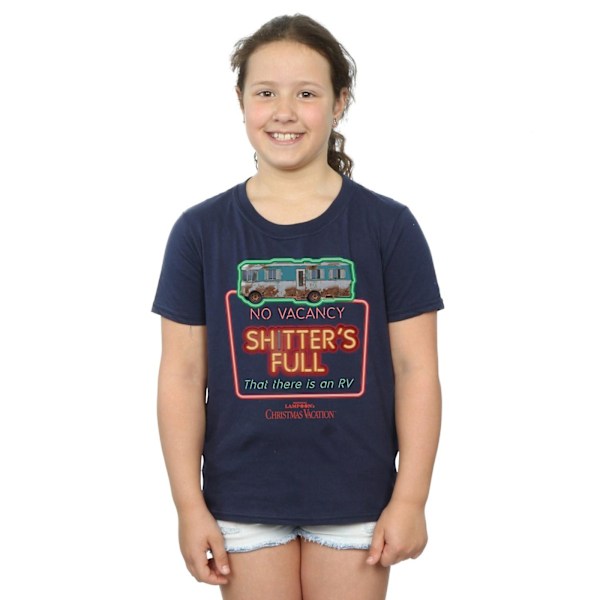 National Lampoon's Christmas Vacation Girls No Vacancy Bomull T-shirt Navy Blue 7-8 Years