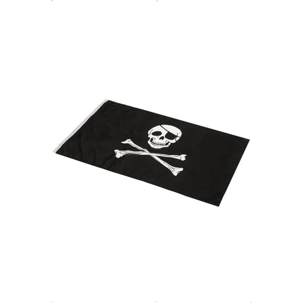Smiffys Polyester Piratflagga En Storlek Svart Black One Size