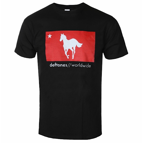 Deftones Unisex Adult Star & Pony Bomull T-shirt XL Svart Black XL