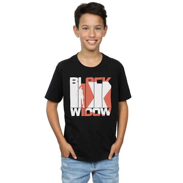 Marvel Boys Black Widow Movie Bars Logo T-Shirt 9-11 År Svart Black 9-11 Years