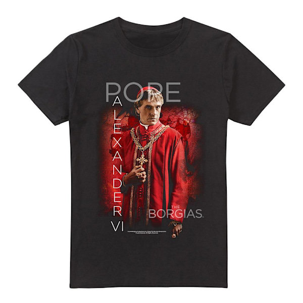 The Borgias Herr T-shirt Påve Alexander VI 4XL Svart Black 4XL